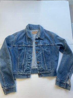 Vintage 70s 80s Levi's 75806 Denim Trucker Jacket Youth M Cropped Fit. Canada